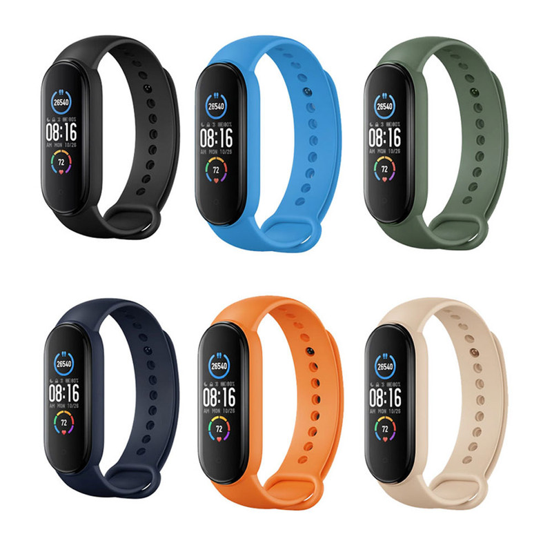 بند آکوآرا مدل SilicAK مناسب برای ساعت هوشمند شیائومی Mi Band 7 12mm مجموعه 6 عددی