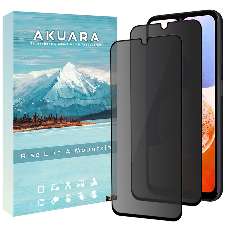 محافظ صفحه نمایش حریم شخصی آکوآرا مدل PRV AKU مناسب برای گوشی موبایل سامسونگ Galaxy F02s / F04 4G / A12 / A02 مجموعه دو عددی
