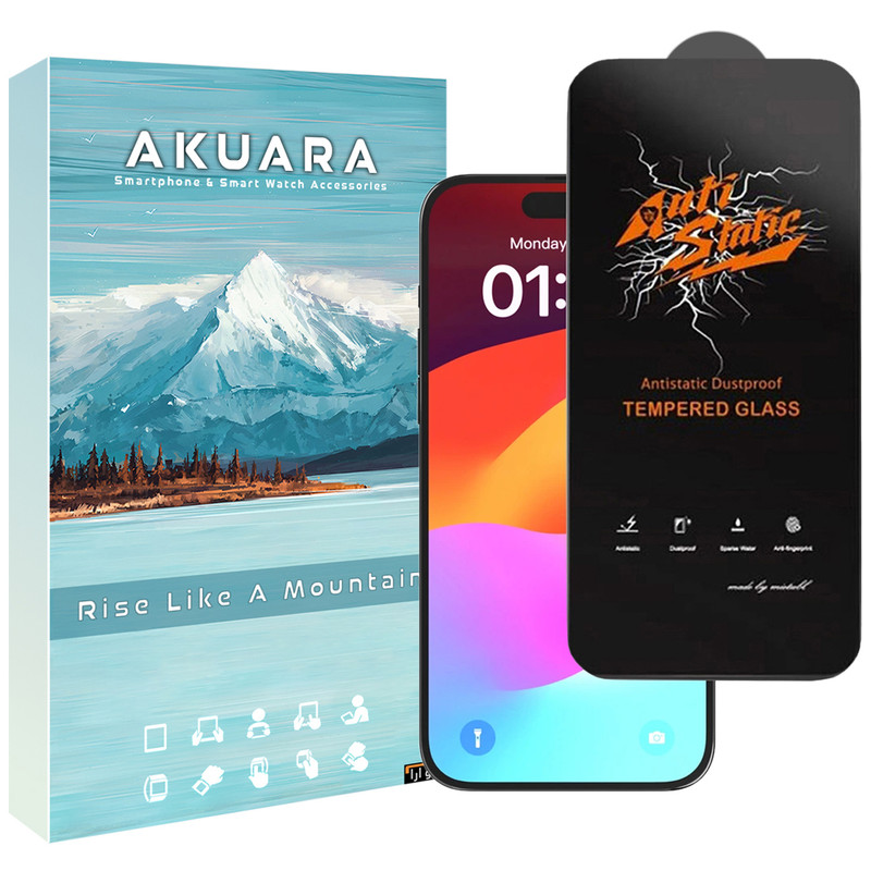 محافظ صفحه نمایش آکوآرا مدل Antistatic AKU مناسب برای گوشی موبایل اپل Iphone 15 Pro