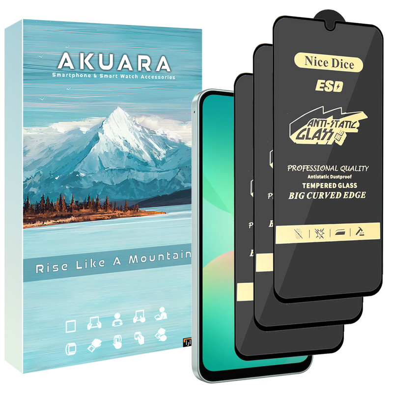 محافظ صفحه نمایش آنتی استاتیک آکوآرا مدل NC Antistatic AKU nas3 مناسب برای گوشی موبایل ریلمی C21 /  C30s مجموعه سه عددی