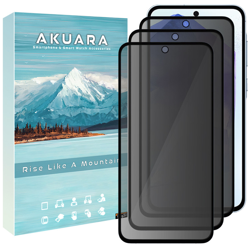 محافظ صفحه نمایش حریم شخصی آکوآرا مدل PRV AKU مناسب برای گوشی موبایل شیائومی REDMI NOTE 9S / POCO X3 / POCO X3 NFC مجموعه سه عددی