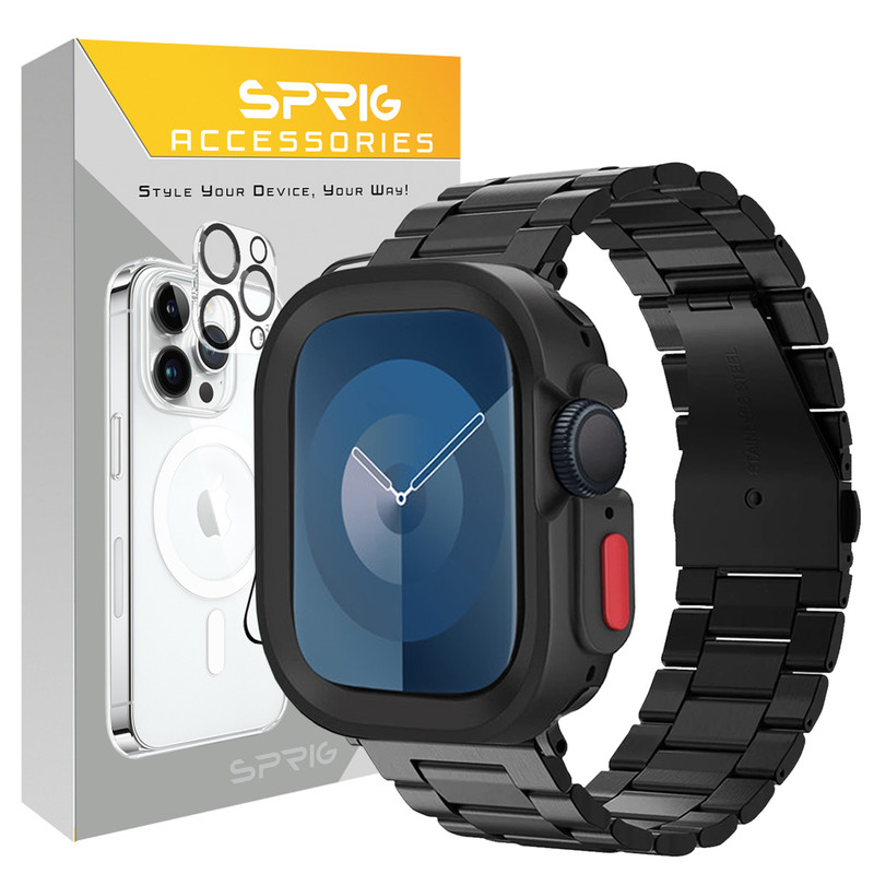 بند اسپریگ مدل 3Bead Amizze مناسب برای اپل واچ سری 4/5/6/Se سایز 40 میلی متری به همراه کاور