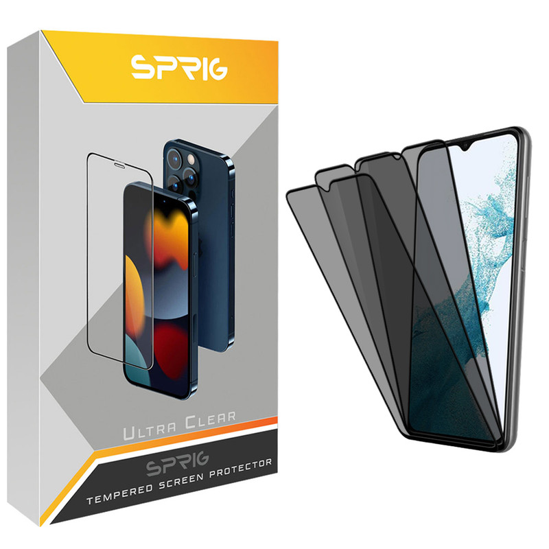 محافظ صفحه نمایش حریم شخصی اسپریگ مدل PRYSP مناسب برای گوشی موبایل سامسونگ Galaxy M22 4G / M32 4G / M31s / M31 بسته سه عددی