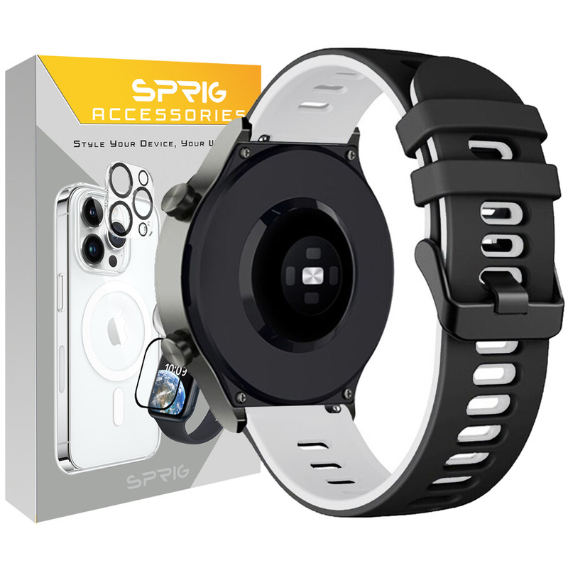 بند اسپریگ مدل Hike BW TW مناسب برای ساعت هوشمند گلوریمی M1 Pro / GS1 Pro / Calling Watch M2