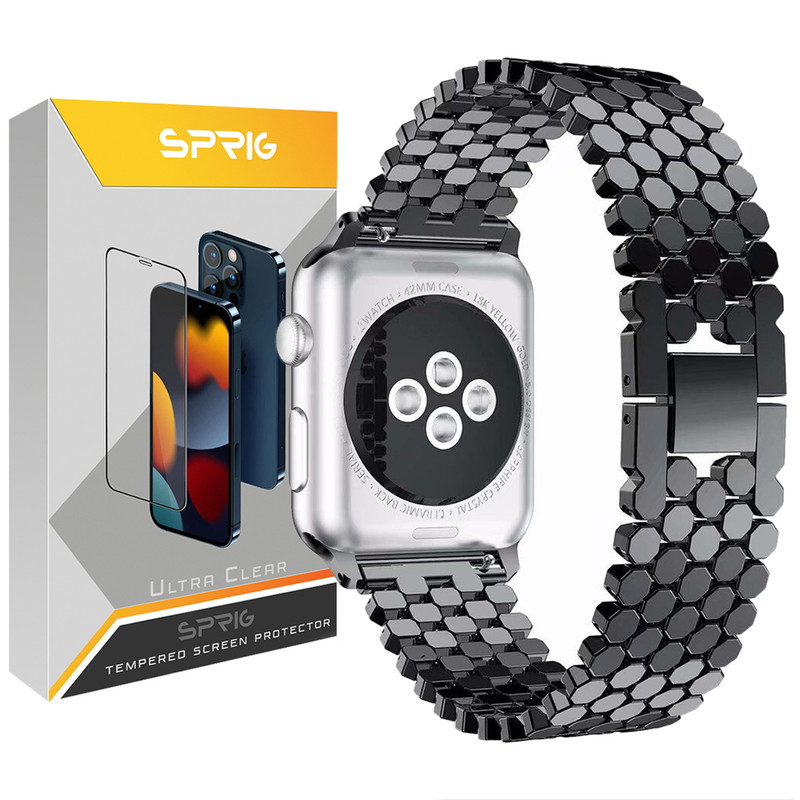 بند اسپریگ مدل Elegant مناسب برای اپل واچ Series 8 Aluminum 45mm / Series 7 Aluminum 45mm