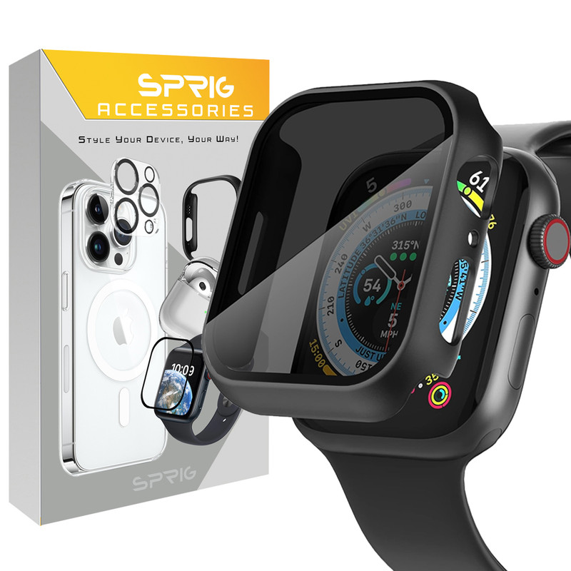 کاور اسپریگ مدل DG Privacy مناسب برای اپل واچ Series 8 45mm / Series 7 45mm / Series 9 45mm به همراه محافظ صفحه نمایش