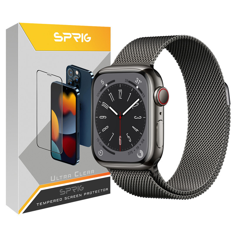 بند اسپریگ مدل Milanese مناسب برای اپل واچ Series 9 45 میلی متری