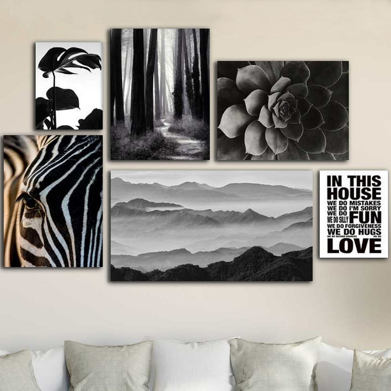 تابلو شاسی بکلیت طرح دریا و گل و گورخر مدل SH-369 مجموعه 6 عددی