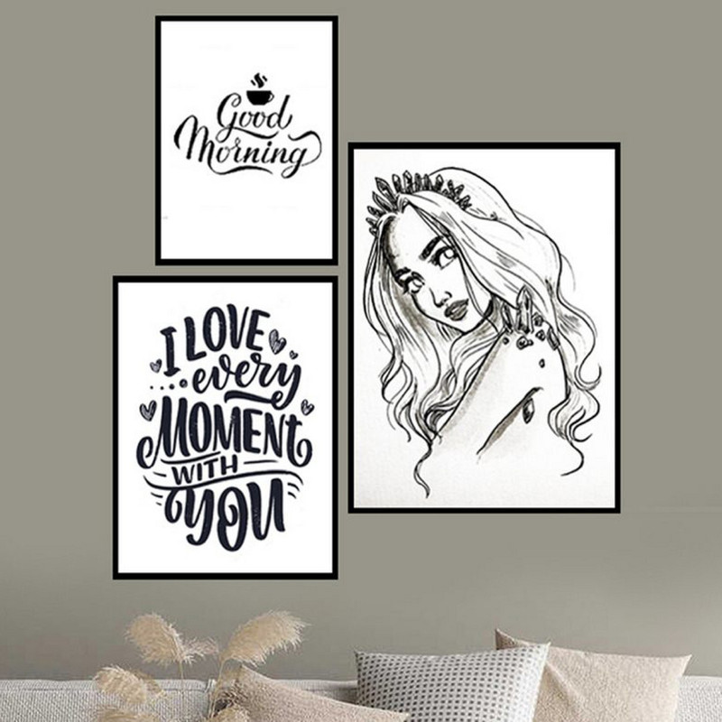 تابلو بکلیت طرح صبح بخیر مدل دکوراتیو B-340 مجموعه 3 عددی