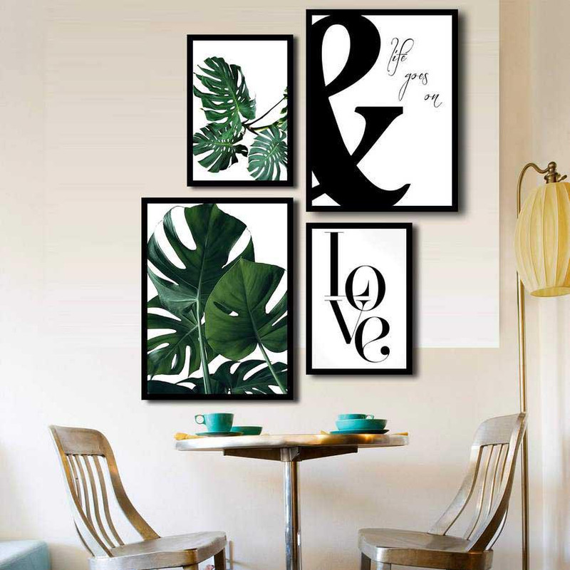 تابلو بکلیت طرح خانه سبز مدرن مدل B-258 مجموعه 4 عددی