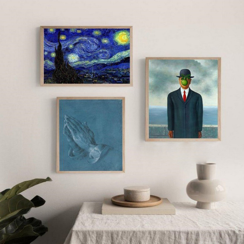 تابلو بکلیت طرح دکوراتیو شب پر ستاره ونگوک مدل 597 -BEمجموعه 3 عددی 