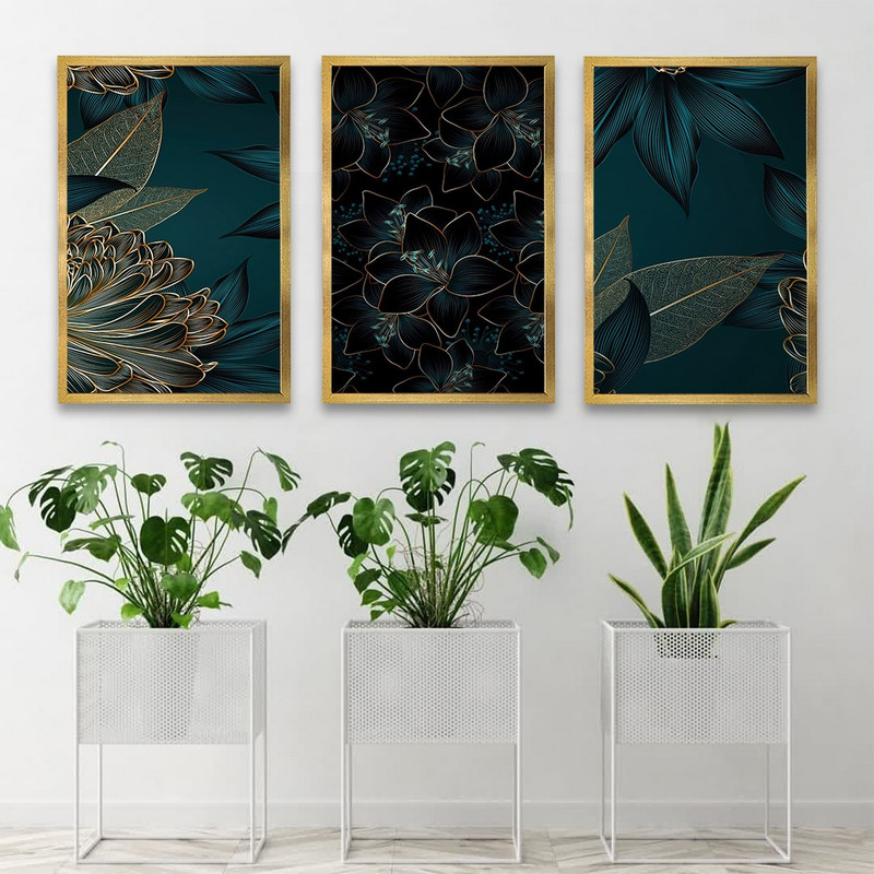 تابلو بکلیت طرح گرافیکی طبیعت مدل T-811 مجموعه 3 عددی