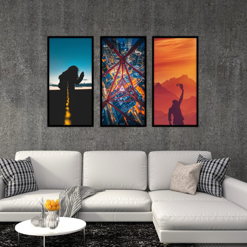 تابلو بکلیت طرح هنری مدرن مدل B-514 مجموعه 3 عددی