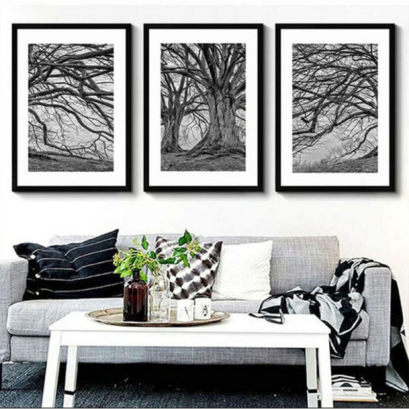 تابلو بکلیت طرح درخت استوار مدل دکوراتیو B-320 مجموعه 3 عددی