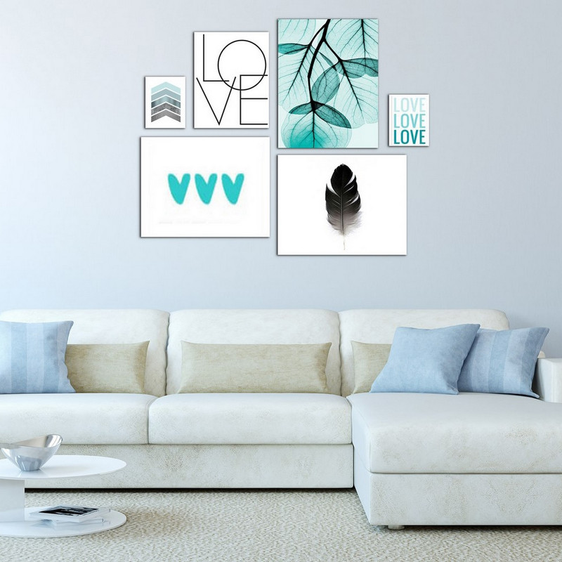 تابلو شاسی بکلیت طرح دکوراتیو مدرن عشق مدل SH-343 مجموعه 6 عددی