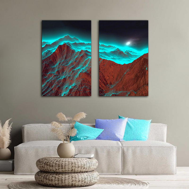 تابلو شاسی بکلیت طرح مدرن و فانتزی مدل SH-321 مجموعه 2 عددی