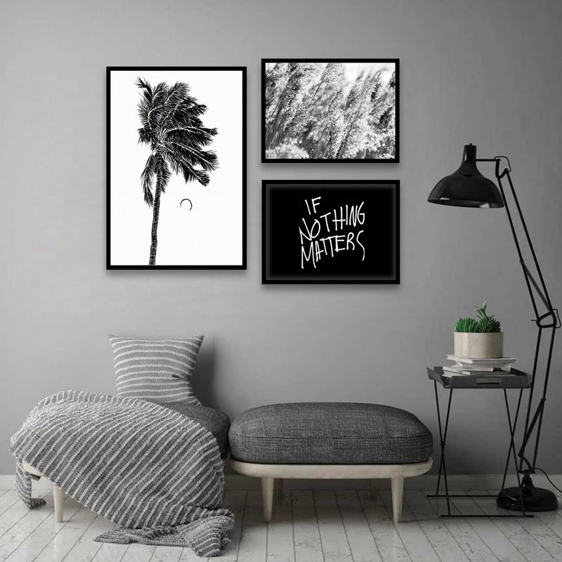 تابلو بکلیت طرح طبیعت و جمله انگیزشی مدل B-817 مجموعه 3 عددی