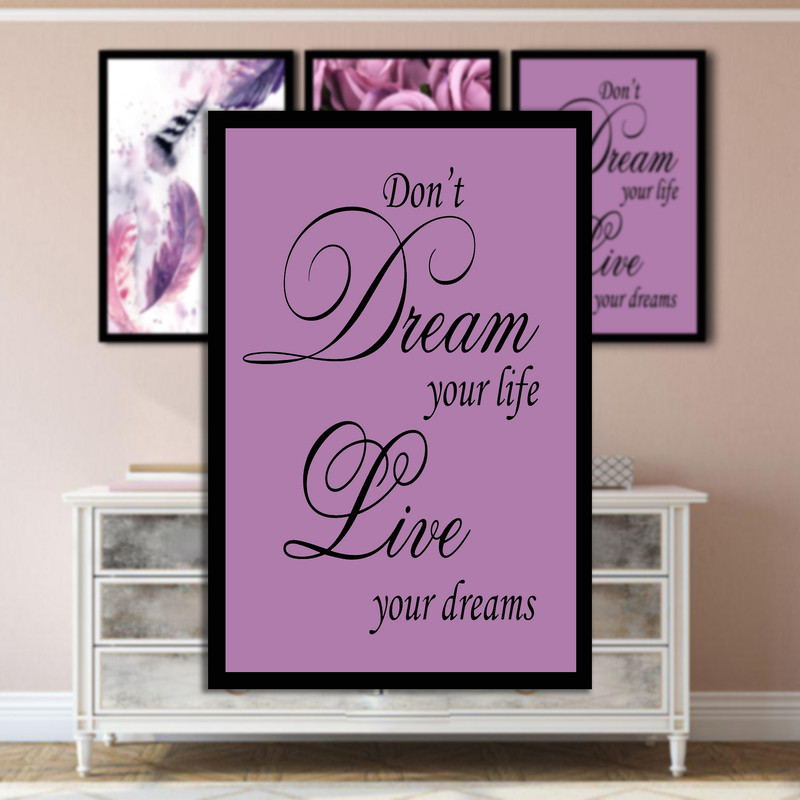 تابلو بکلیت طرح زندگی و آرزو مدل دکوراتیو B-251 مجموعه 3 عددی