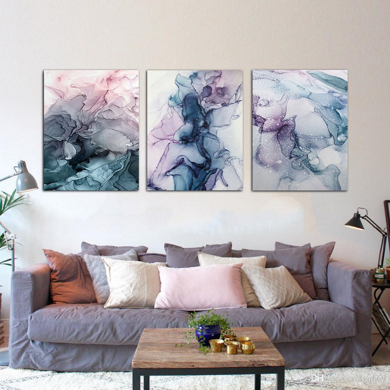 تابلو شاسی بکلیت طرح نقاشی آبرنگی مدل SH-299 مجموعه 3 عددی