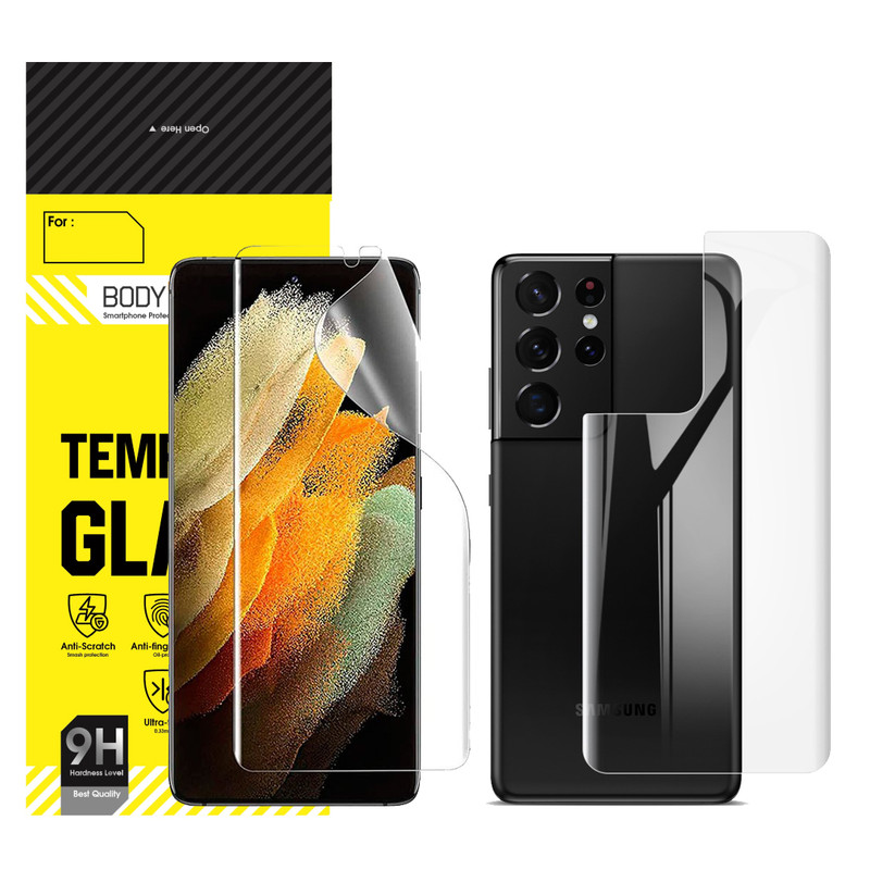 محافظ صفحه نمایش بادیگارد مدل  Hydro Gel 2 مناسب برای گوشی موبایل سامسونگ Galaxy S21 Ultra به همراه محافظ پشت