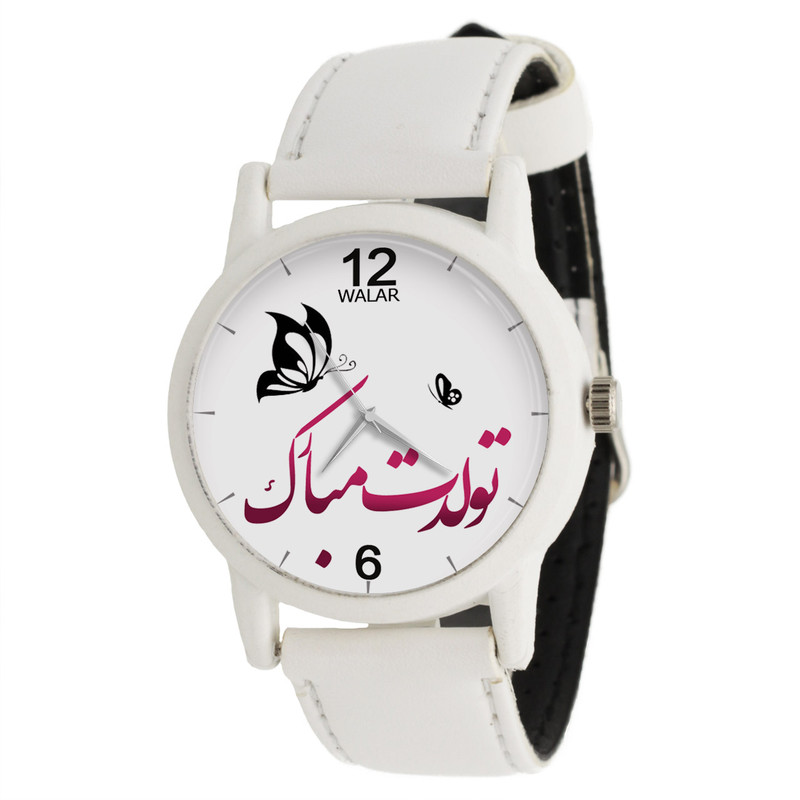 ساعت مچی عقربه ای زنانه والار طرح تولدت مبارک کد LF1674