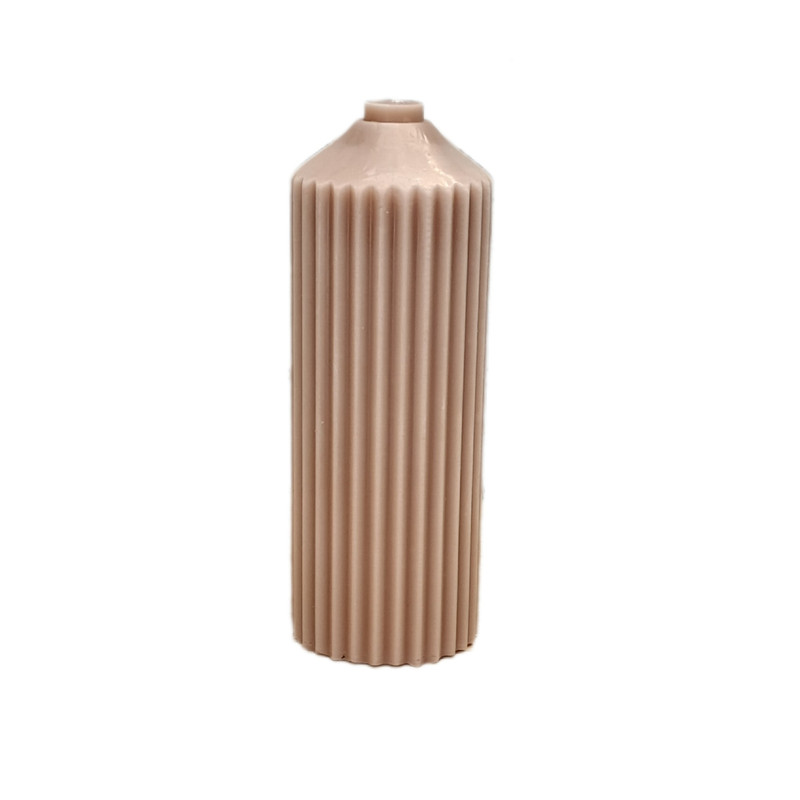 شمع دست ساز مدل استوانه شیاردار معطر
