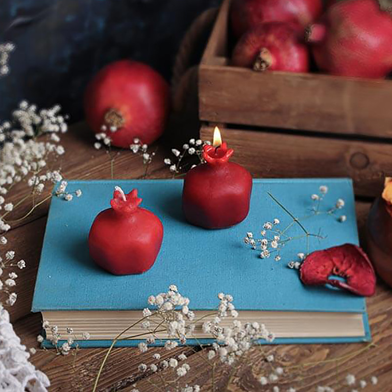 شمع مدل شب یلدا انار کد 06 مجموعه 2 عددی