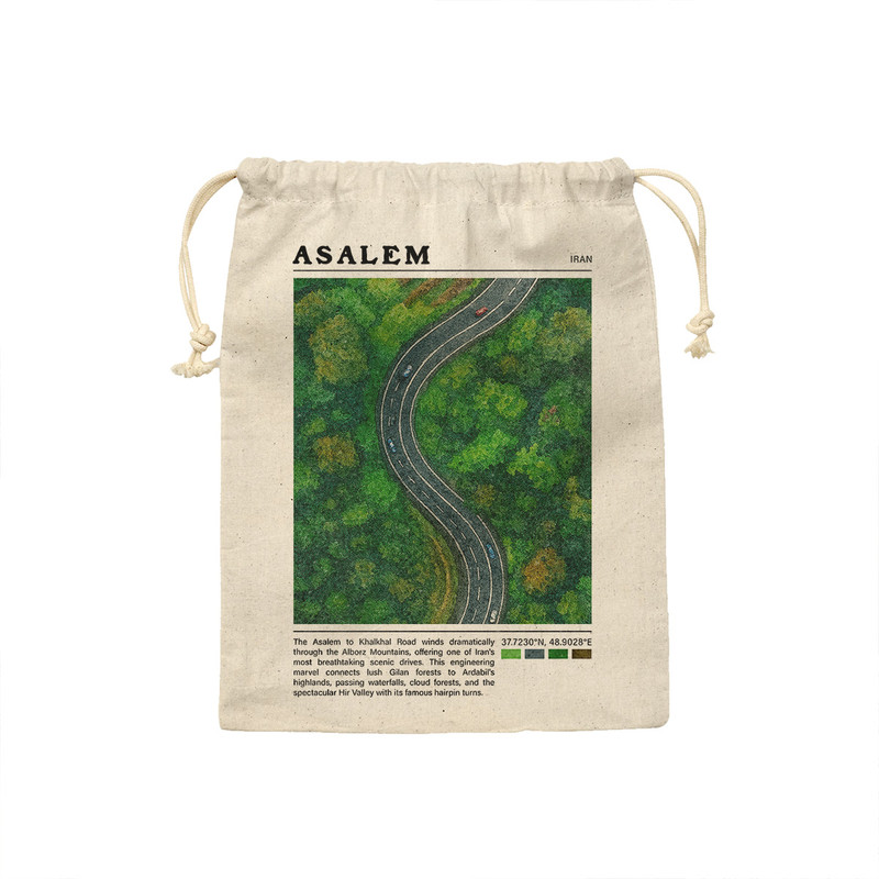 کیسه نان و سبزی ترمه طراحان ایده مدل جاده اسالم خلخال کد map0840 - M سایز 23x33 سانتی متر
