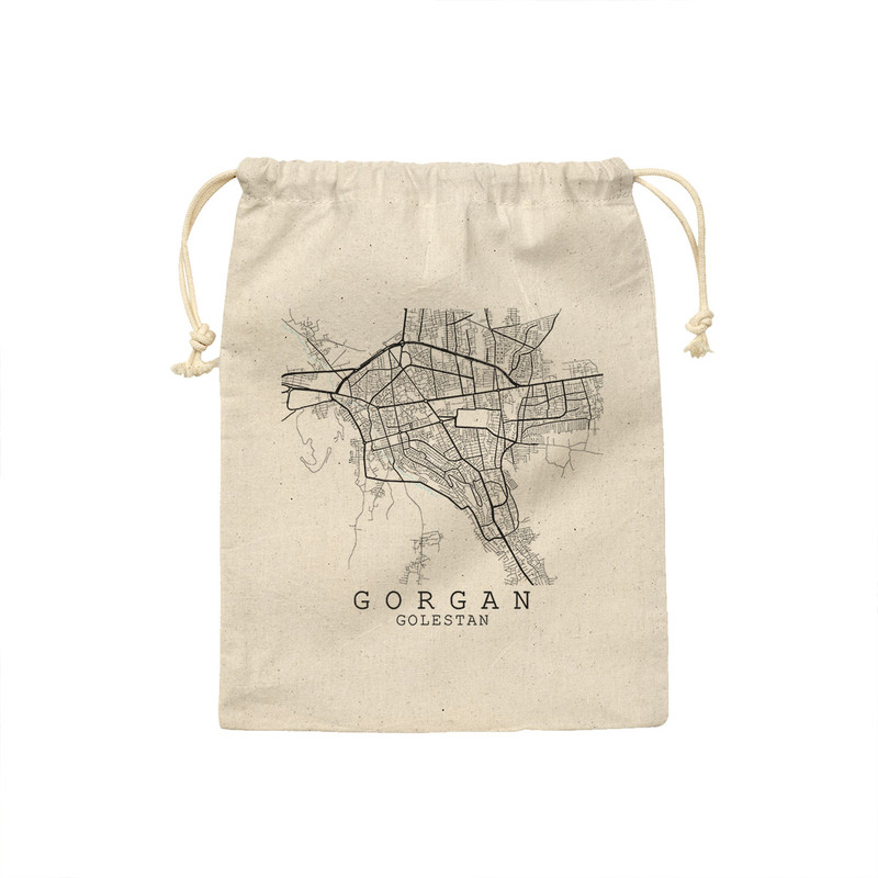 کیسه نان و سبزی ترمه طراحان ایده مدل نقشه شهر گرگان کد map0523 - S سایز 19x19 سانتی متر