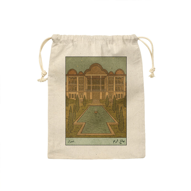 کیسه نان و سبزی ترمه طراحان ایده مدل کارت  باغ ارم شیراز کد map1525 - S سایز 19x19 سانتی متر