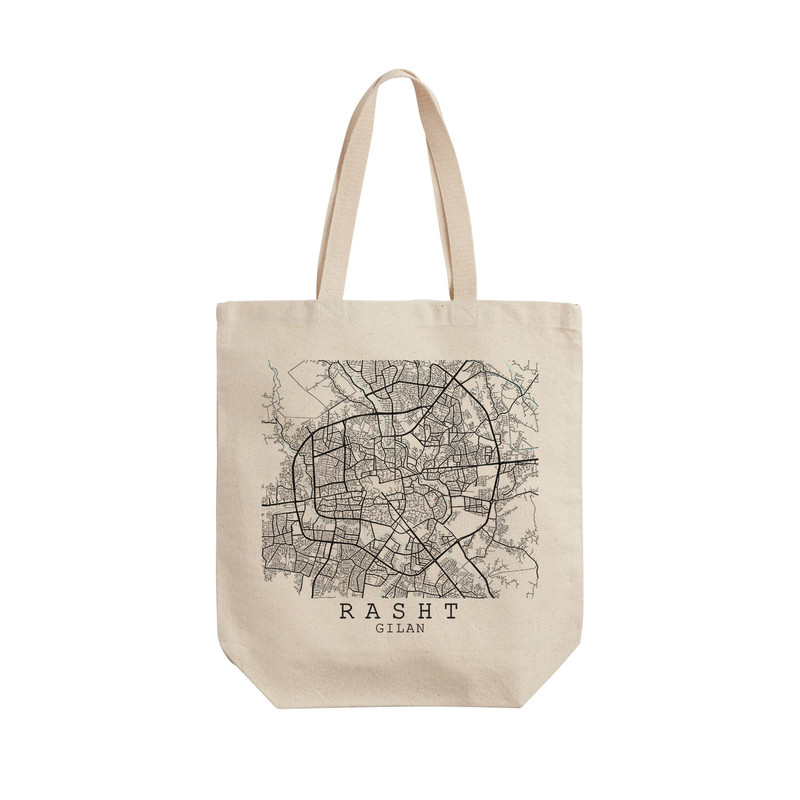 ساک خرید ترمه طراحان ایده مدل نقشه شهر رشت کد map0524 - L