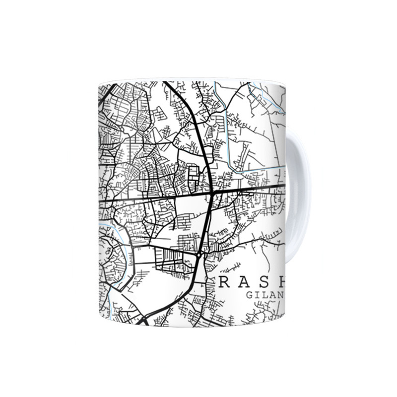 ماگ ترمه طراحان ایده مدل نقشه شهر رشت کد map0524