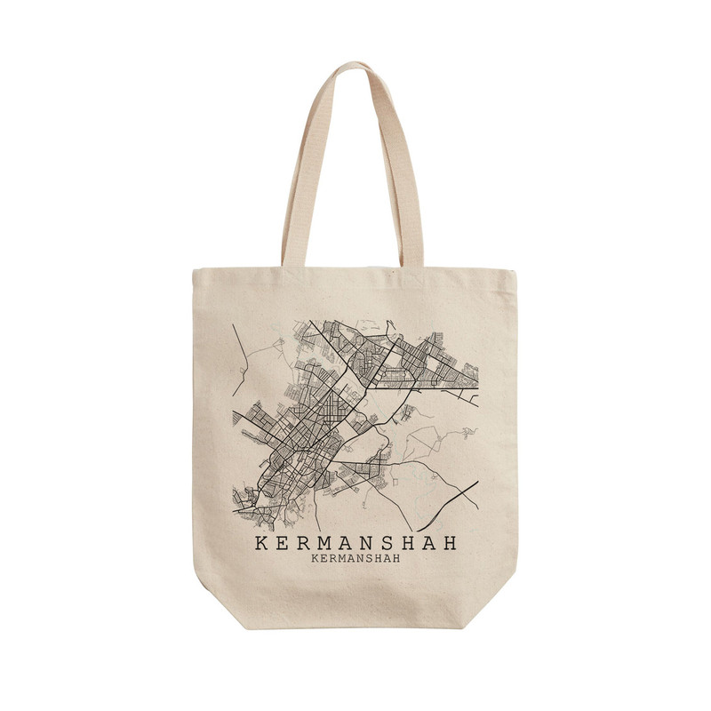 ساک خرید ترمه طراحان ایده مدل نقشه شهر کرمانشاه کد map0521 - L