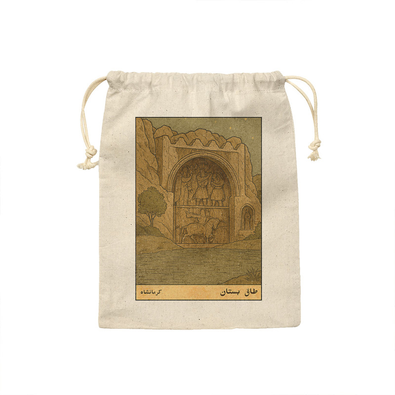 کیسه نان و سبزی ترمه طراحان ایده مدل کارت طاق بستان کرمانشاه کد map1508 - M سایز 23x33 سانتی متر