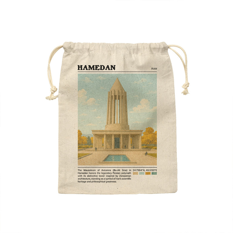 کیسه نان و سبزی ترمه طراحان ایده مدل آرامگاه بوعلی سینا همدان کد map0831 - M سایز 23x33 سانتی متر