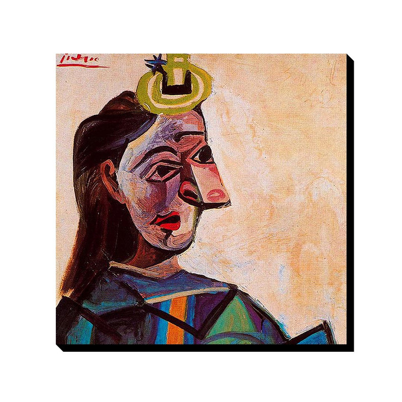 تابلو ترمه طراحان ایده طرح نیم تنه یک زن از پیکاسو کد art0360