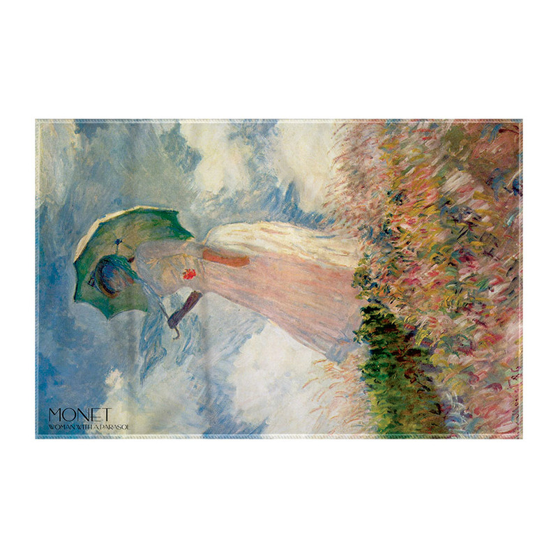 کاغذ کادو ترمه طراحان ایده مدل زنی با چتر آفتابی از مونه کد art0184 سایز 57x37 سانتی متر