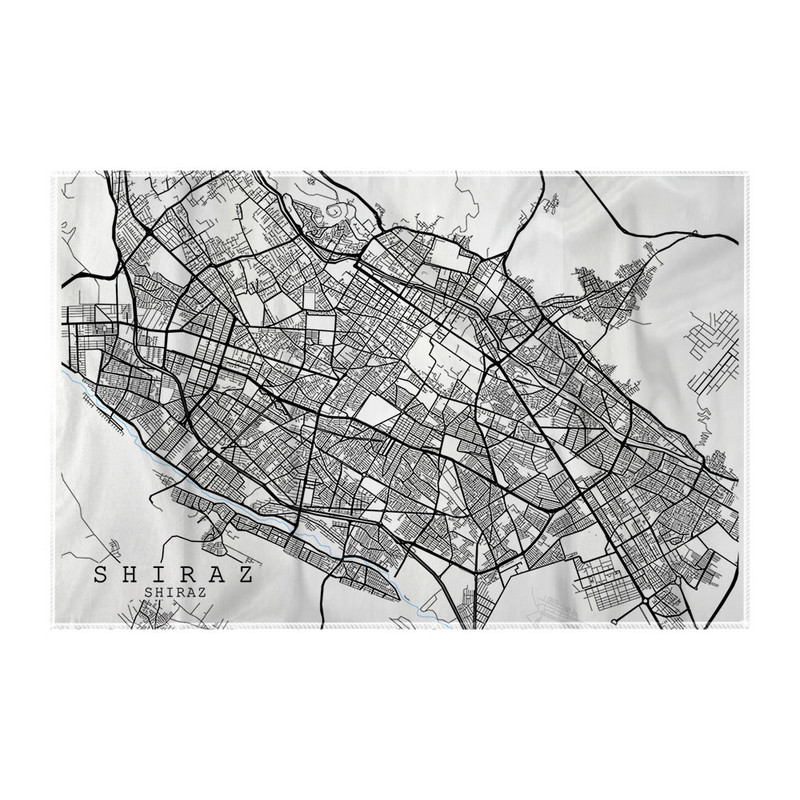کاغذ کادو ترمه طراحان ایده مدل نقشه شهر شیراز کد map0509 سایز 57x37 سانتی متر