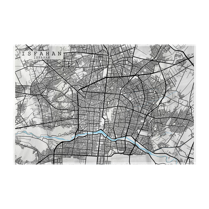 کاغذ کادو ترمه طراحان ایده مدل نقشه شهر اصفهان کد map0503 سایز 57x37 سانتی متر