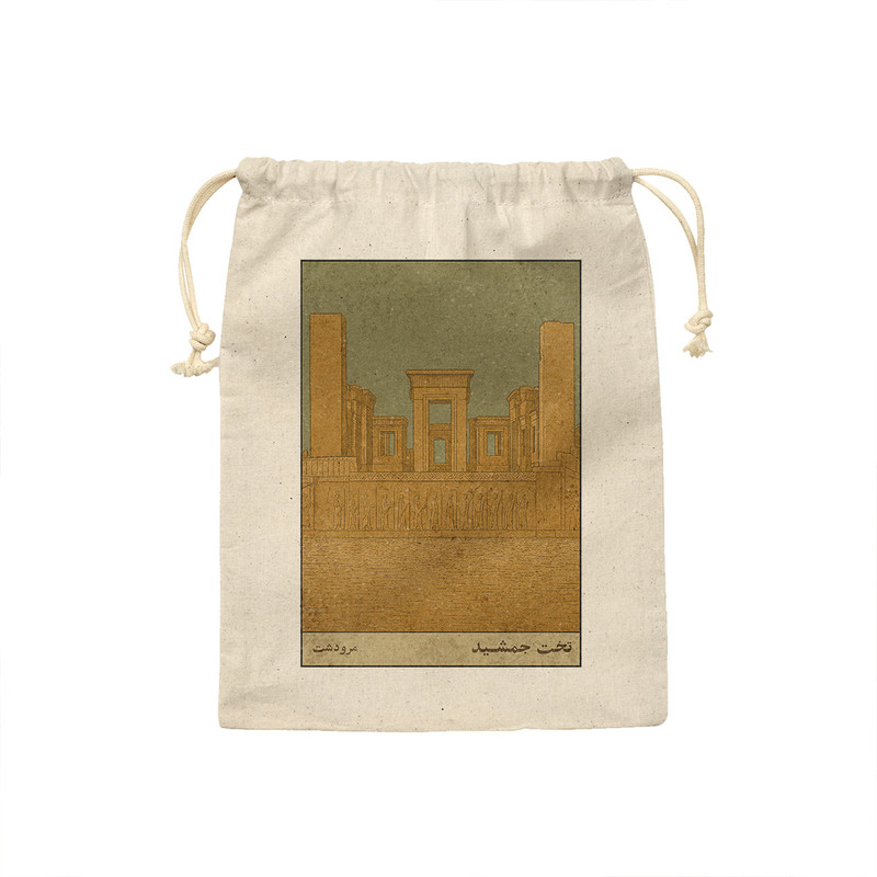کیسه نان و سبزی ترمه طراحان ایده مدل کارت تخت جمشید مرودشت کد map1517 - S سایز 19x19 سانتی متر