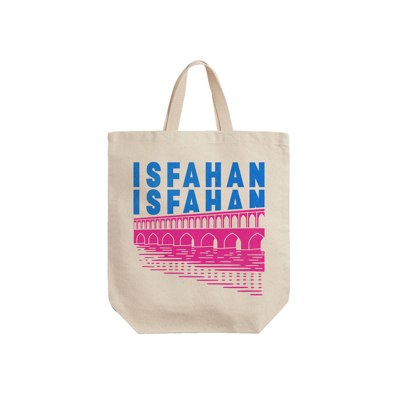 ساک خرید ترمه طراحان ایده مدل نماد سی و سه پل اصفهان کد map0052 - S
