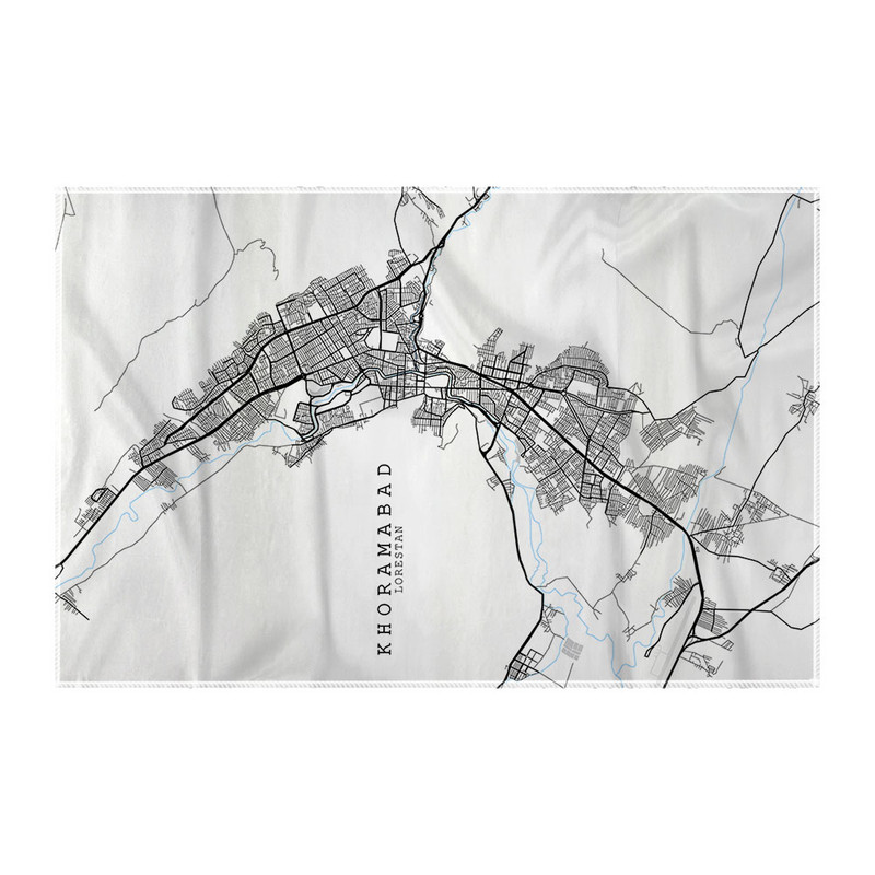 کاغذ کادو ترمه طراحان ایده مدل نقشه شهر خرم آباد کد map0512 سایز 57x37 سانتی متر