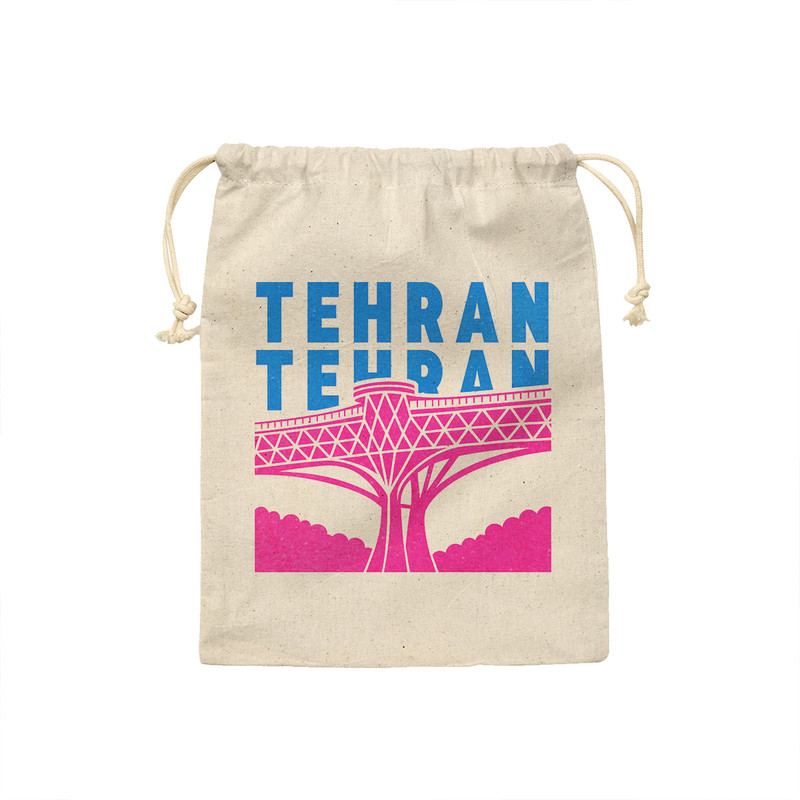 کیسه نان و سبزی ترمه طراحان ایده مدل نماد پل طبیعت تهران کد map0122 - M سایز 23x33 سانتی متر