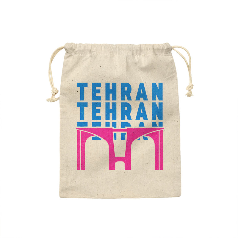کیسه نان و سبزی ترمه طراحان ایده مدل نماد سردر دانشگاه تهران کد map0128 - M سایز 23x33 سانتی متر