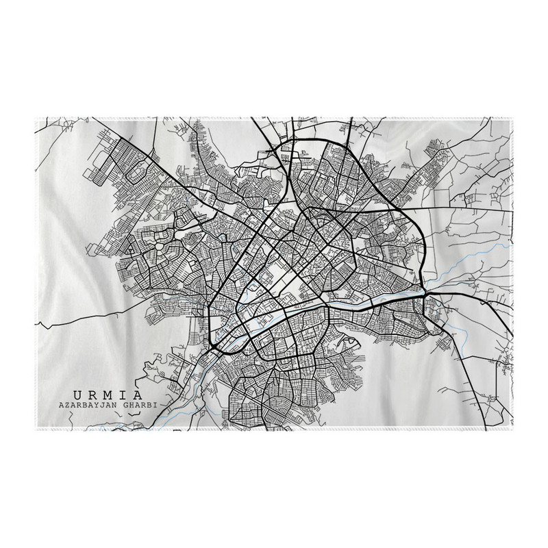 کاغذ کادو ترمه طراحان ایده مدل نقشه شهر ارومیه کد map0501 سایز 57x37 سانتی متر