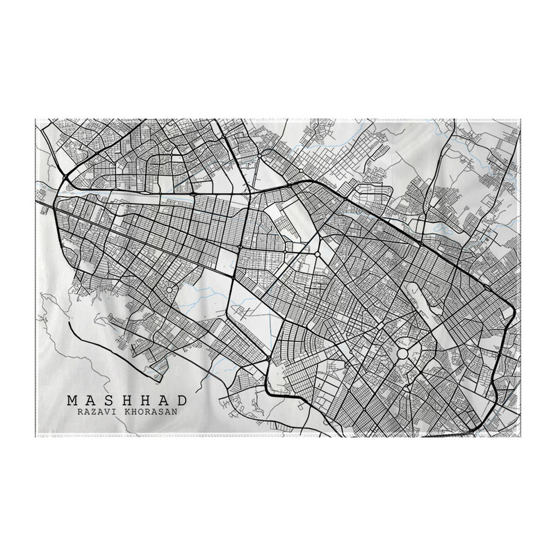 کاغذ کادو ترمه طراحان ایده مدل نقشه شهر مشهد کد map0514 سایز 57x37 سانتی متر