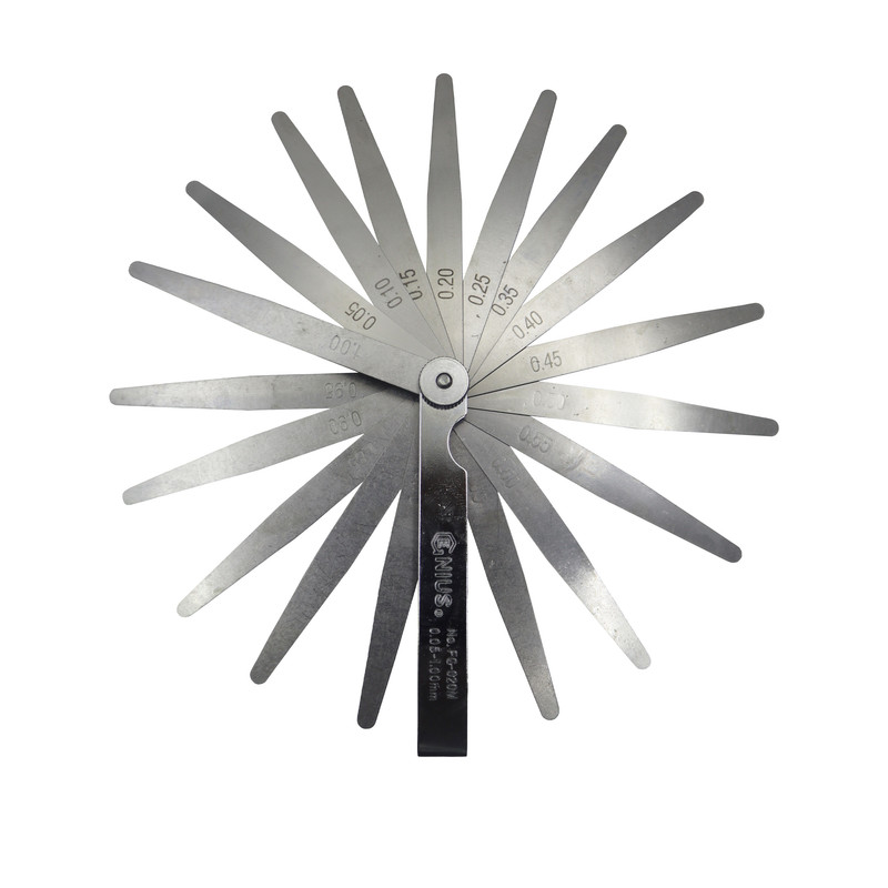 آچار فیلر جنیوس تولز مدل YP-FG-020M/0.05-1.00MM مجموعه 20 عددی 