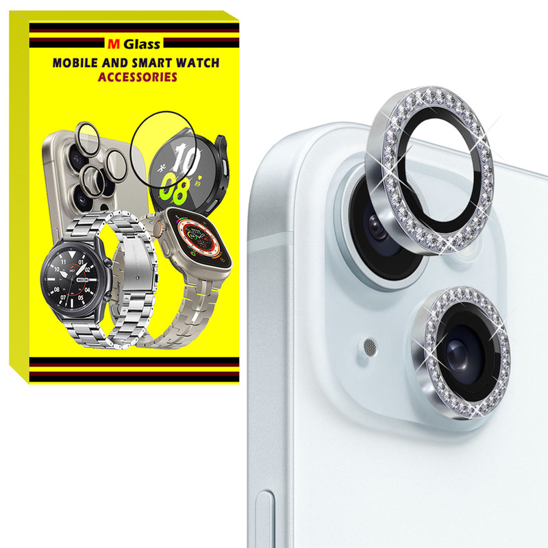 محافظ لنز دوربین فلزی ام‌گلس مدل RNG Diamond MG مناسب برای گوشی موبایل اپل iPhone 14