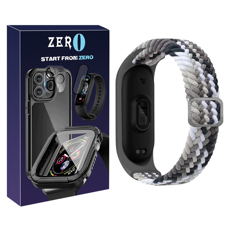 بند زیرو مدل Mixed Braided ZR مناسب برای ساعت هوشمند شیائومی Mi band 7/6