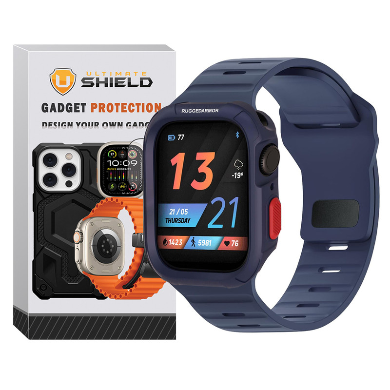 بند آلتیمیت شیلد مدل SPG Rugged مناسب برای اپل واچ Series 11 سایز 46mm به همراه کاور